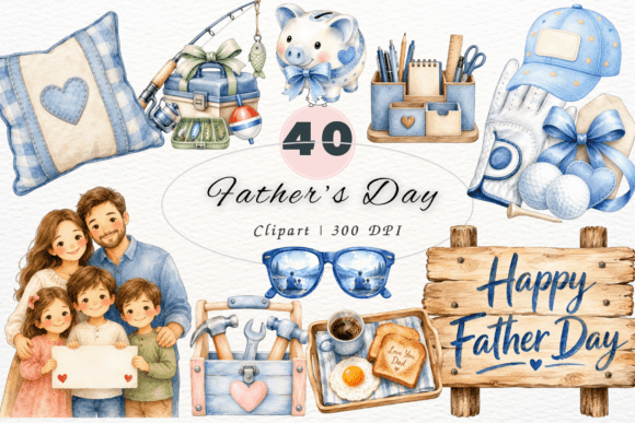 Download Father’s Day Watercolor Clipart PNG - Watercolor clipart png Collection