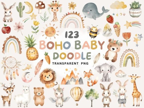 Download Boho Baby Watercolor Clipart PNG - Watercolor clipart png Collection