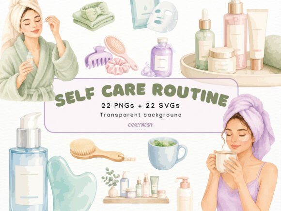 Download Self Care Routine Watercolor Clipart PNG - Watercolor clipart png Collection