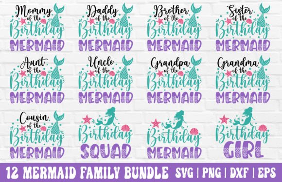 Download Mermaid Birthday SVG Bundle - Mermaid Collection