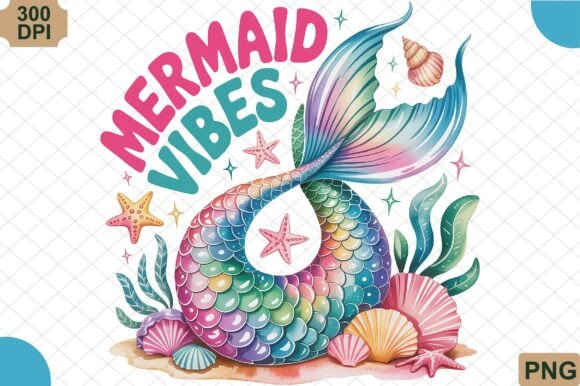 Download Mermaid Tail Summer Vibes PNG - Mermaid Collection