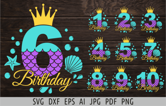 Download Mermaid Birthday Svd Mermaid Numbers Svg - Mermaid Collection