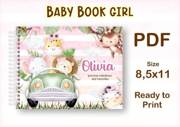 Download Baby Book Girl - Safari - Baby book Collection