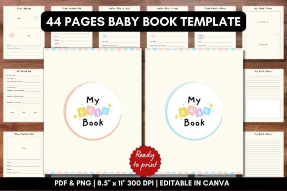 Download Printable Baby Book Template Bundle&nbsp; - Baby book Collection