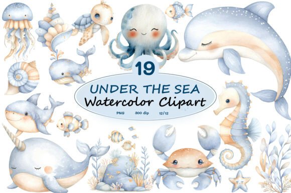 Download Under the Sea Watercolor Clipart PNG - Watercolor clipart png Collection