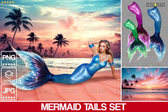 Download Mermaid Photoshop Overlays Png Backdrops - Mermaid Collection