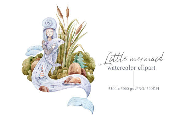 Download Watercolor Mermaid Clipart. Mermaid Tail - Mermaid Collection